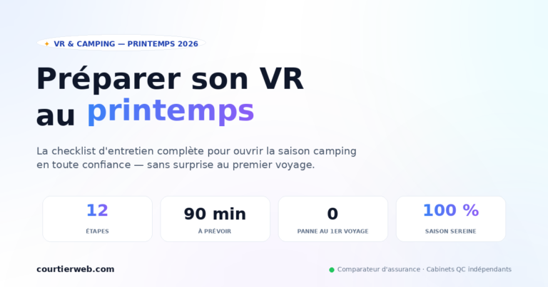 Préparer son VR au printemps : checklist d entretien complète pour ouvrir la saison camping au Québec — courtierweb.com